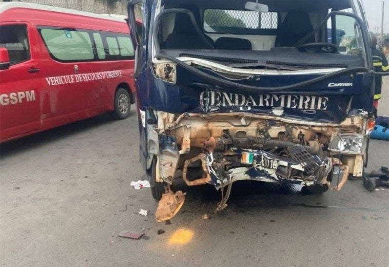 Côte d’Ivoire/ Anyama : 16 gendarmes blessés dans un accident de la circulation (bilan provisoire)